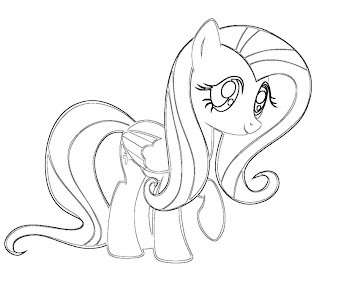 #10 Fluttershy Coloring Page