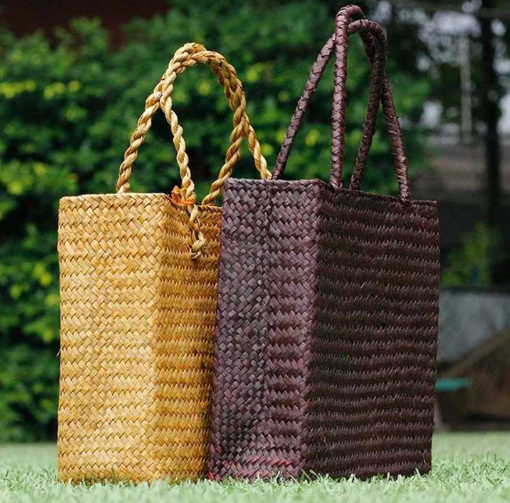соломенные плетеные сумки