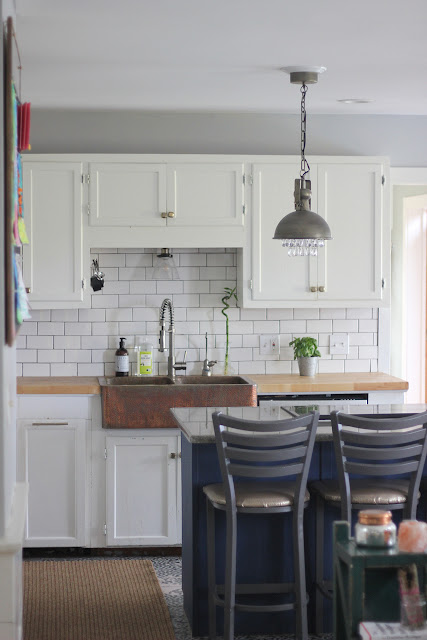 Copper Farmhouse Sink Kitchen