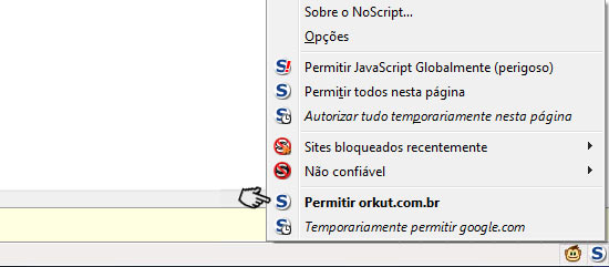 Permitindo orkut.com.br
