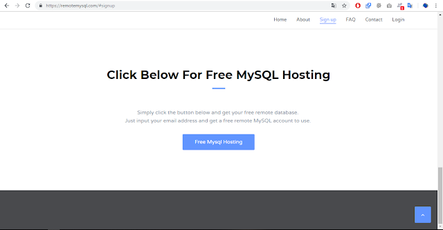mendaftar untuk mulai remote database
