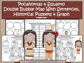 https://www.teacherspayteachers.com/Product/A-Pocahontas-And-Squanto-Double-Bubble-With-SentencesPuppets-Graph-404847