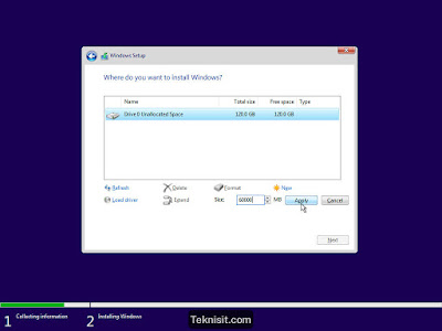 Cara instal Windows 10