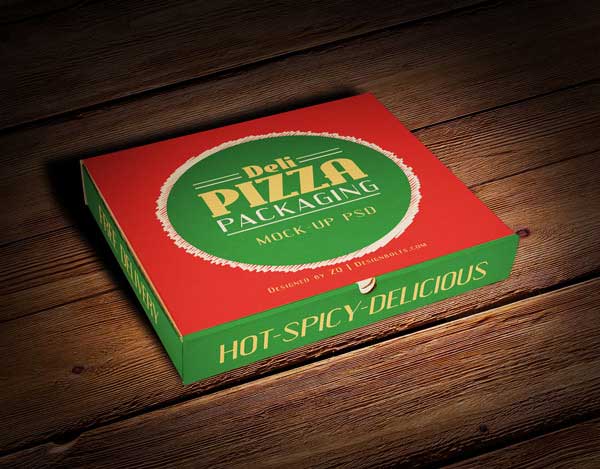Pizza Box Mockup PSD
