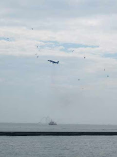 A CF-18 Horner Hovers Over Lake Ontario During The Canadian International Airshow.