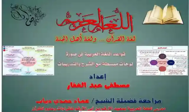 اجمل بوكليت لشرح قواعد النحو فى اللغة العربية بالصور اعداد مصطفى عبدالغفار