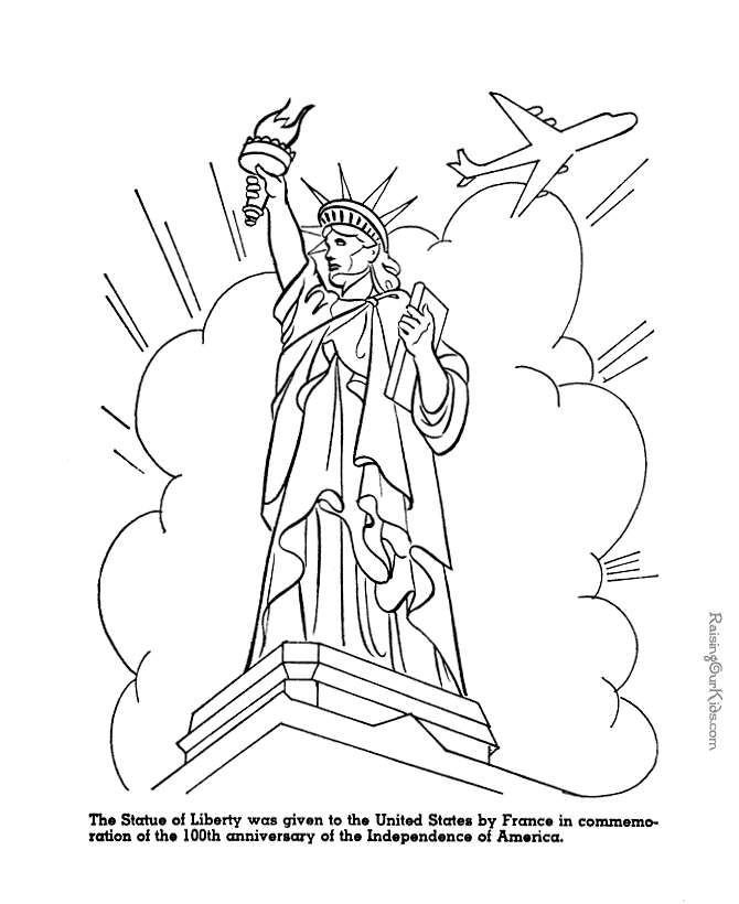 Statue Of Liberty Coloring Pages