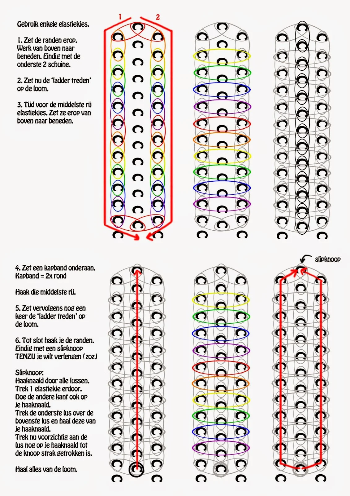 Rainbow Loom Instructions Printable Pdf Printable Word Searches