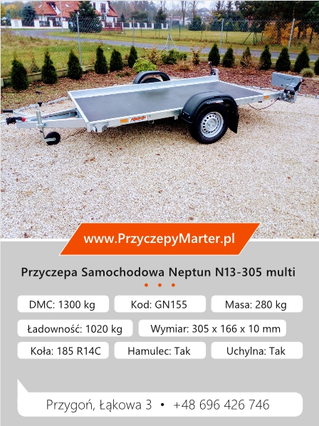 Pabianice Neptun Przyczepa Multi N13-305 platforma na PrzyczepyMarter.pl