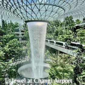 Rain vortex at Changi Airport