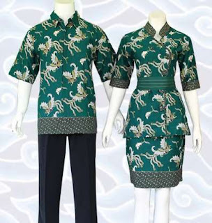 baju batik kerja untuk pasangan