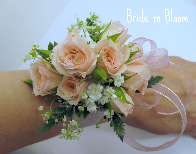 These wristlets were done in fresh flowers but can also be created in ...