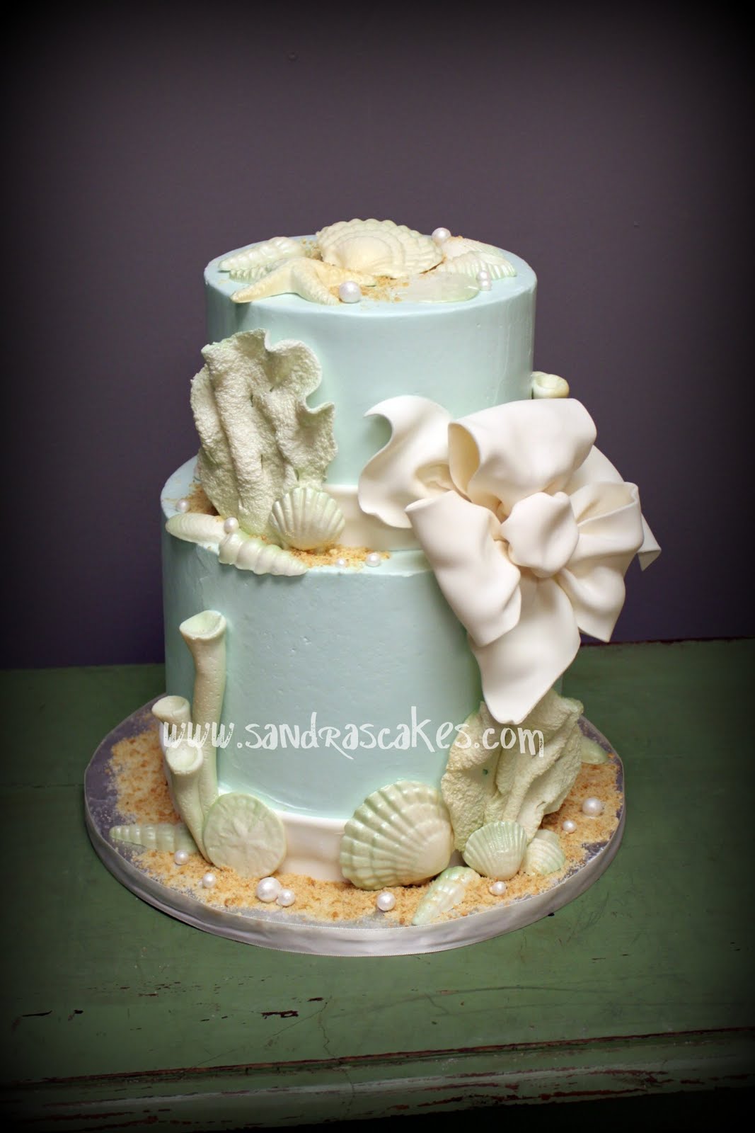 Beautiful Beach Wedding Cake