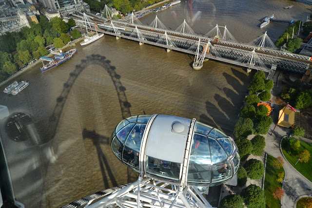 London Eye reflections in the Thames