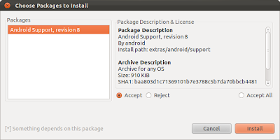 install Android Support Package