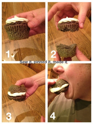 Cupcake sandwich. No more icing on your face! 