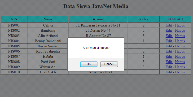 CRUD PHP PDO