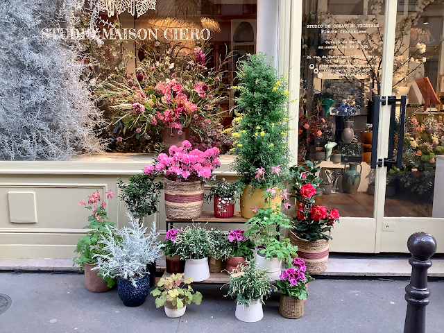 Outdoors floral display at Studio Maison