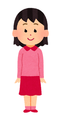 少女のイラスト（前向き）