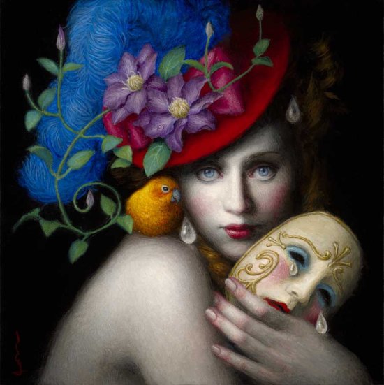 Chie Yoshii arte pinturas a óleo mulheres clássicas fantásticas surreal beleza