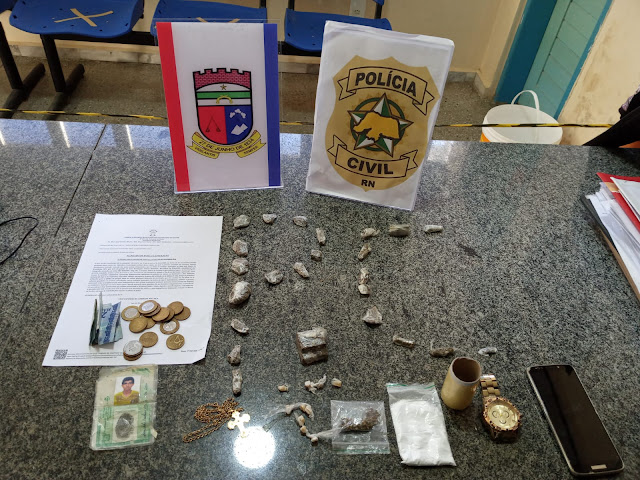 Polícia Civil prende suspeito por tráfico de drogas no interior do RN