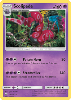 Scolipede Burning Shadows Pokemon Card