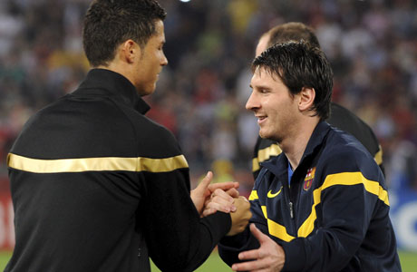 lionel messi and cristiano ronaldo. lionel messi and cristiano