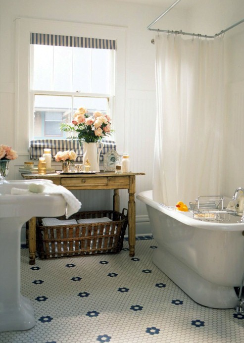 Shorely Chic Vintage  Style Bathroom  Party