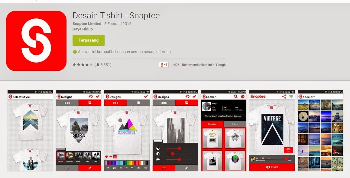 Ini Dia Aplikasi  Desain  Kaos  di Handphone Android Ini 