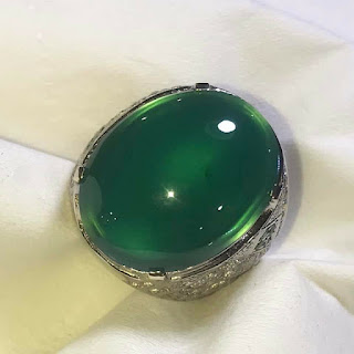 Batu Bacan Doko Super Giwang BC039 Body Glass Ikatan Perak Mewah