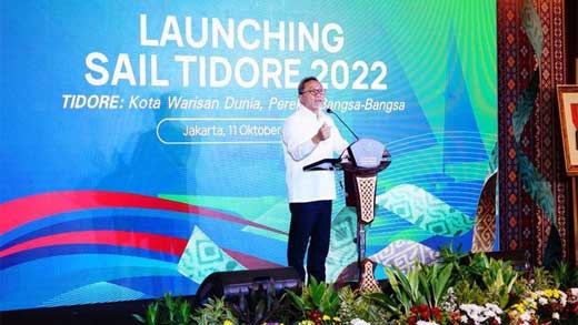 Zulkifli Hasan saat launching Sail Tidore 2022