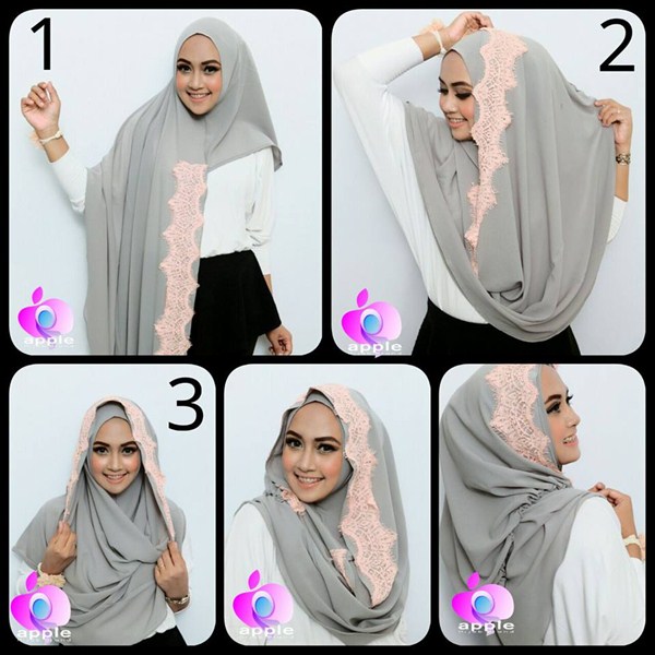 tutorial kreasi hijab pashmina instan terbaru 2017/2018