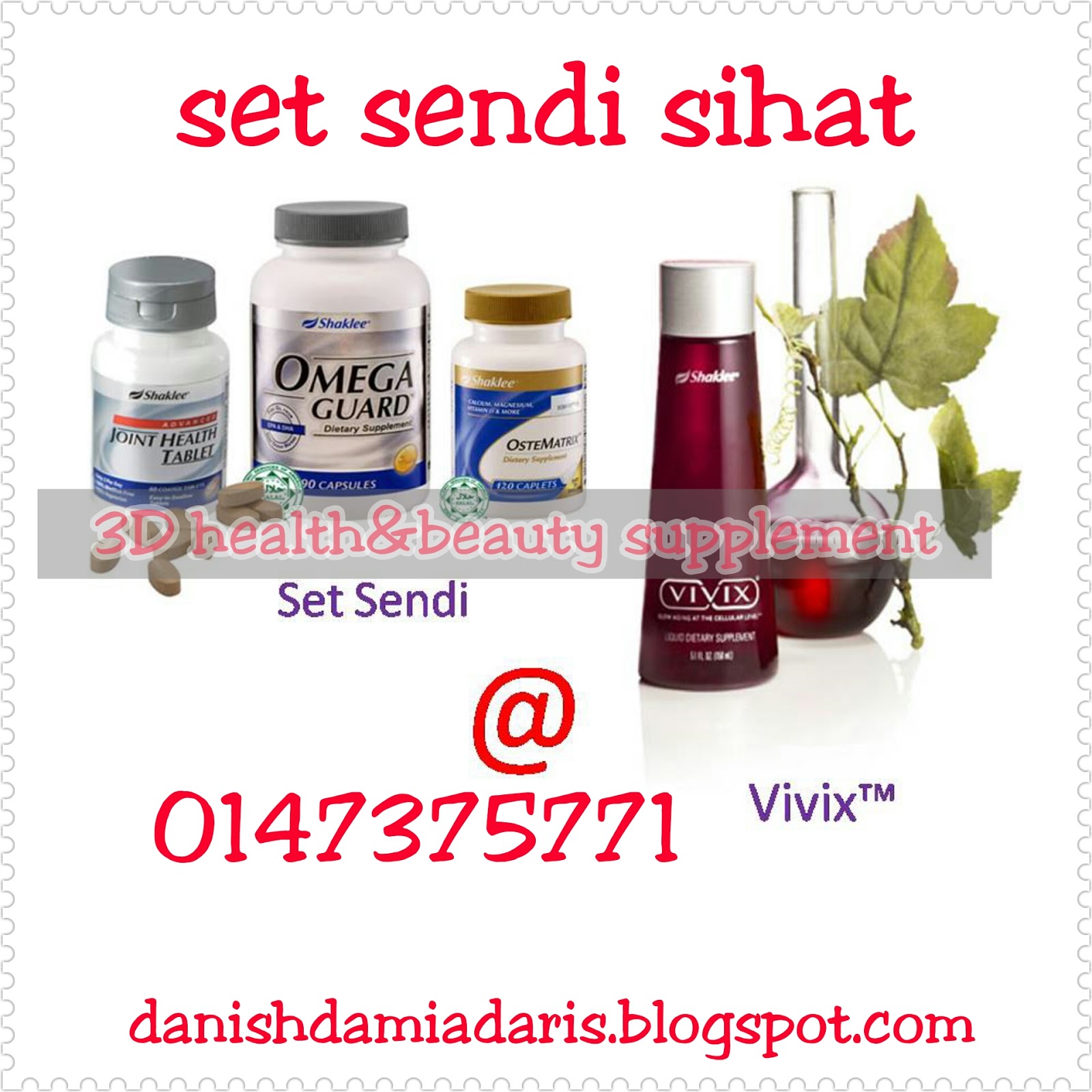 3D health beauty supplement: KAKI AYAM: UBAT SAKIT SENDI 