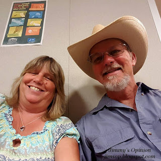 My wife Cindy and I sitting next to each other in the waiting room of the cardiologist.