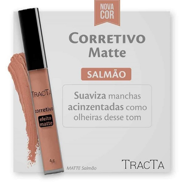 Corretivo efeito matte da Tracta - Cor Claro