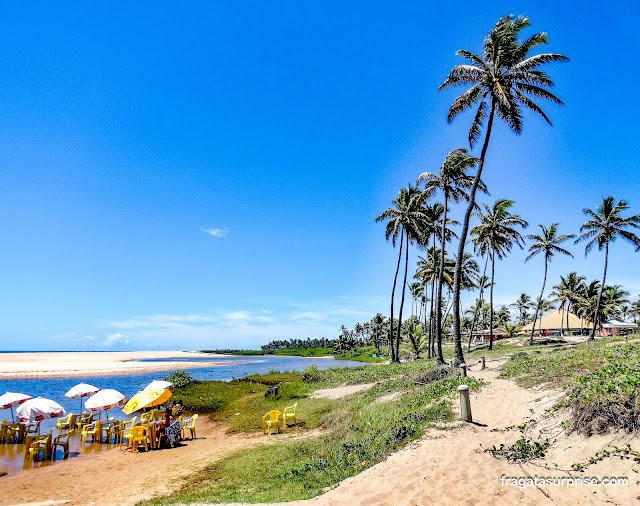 Barraca de Santana no Imbassaí no Litoral Norte da Bahia