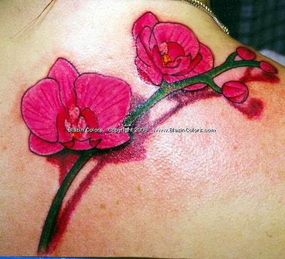  3d flower tattoo