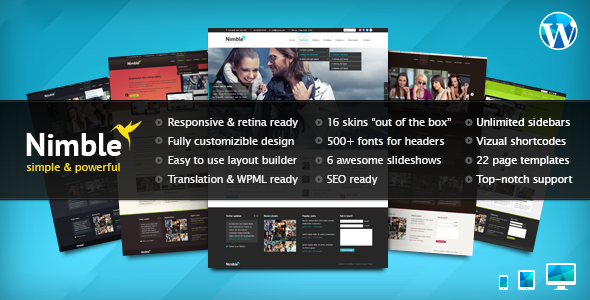 Nimble Multipurpose Retina Ready WordPress Theme Version 1.2.1 free