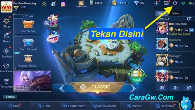 Cara mengaktifkan peningkatan jaringan Mobile Legend Anti Lag