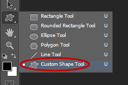 The Custom shape tool.