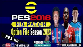 PES 2016 hd patch Option File 2023