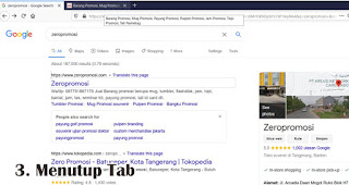 Menutup Tab merupakan fungsi lain tombol scroll pada mouse