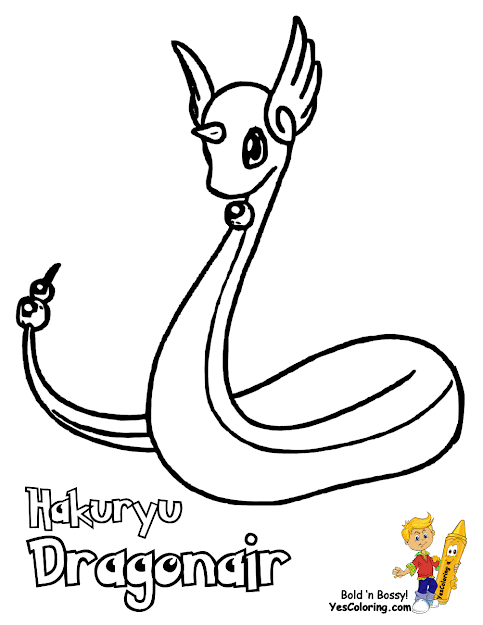 Pokemon Drawing Page Of Dragonair
