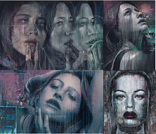 Beautiful women realized graffiti mural art by Rone