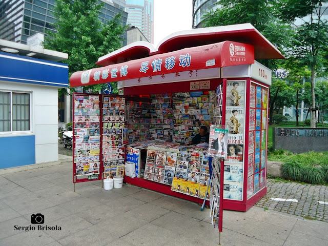 Newsstand in Shanghai