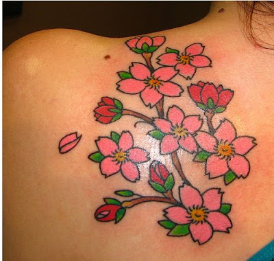 cherry blossom tattoo meaning. Cherry blossom tattoo designs