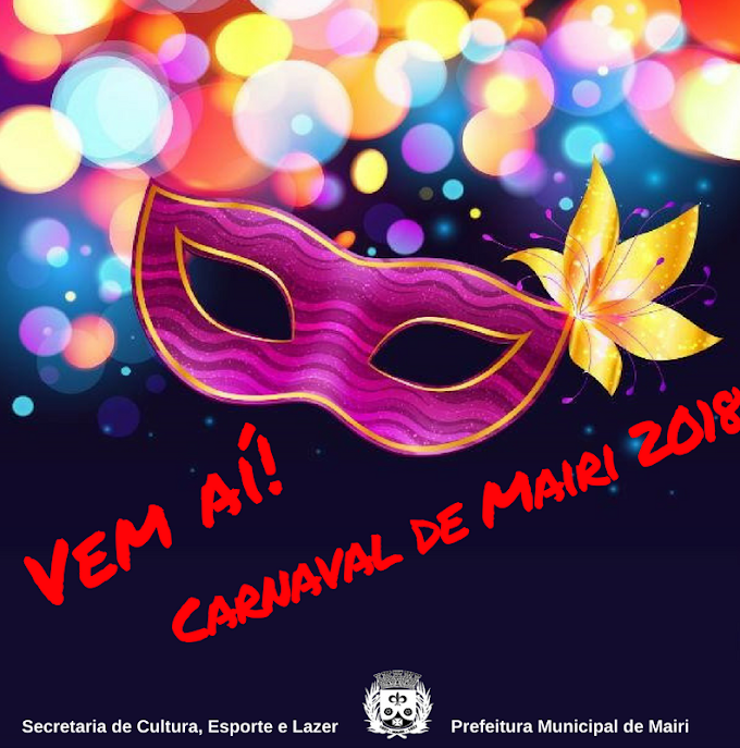 Prefeitura de Mairi divulga programação do Carnaval 2018