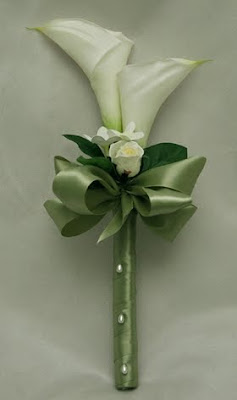 silk calla lily wedding petals arrangements