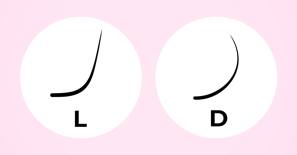 L curl lashes vs D curl comparison