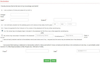 Step 6: Declaration AP Voter ID Card